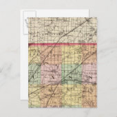 ミシガン州キャス郡の地図 ポストカード (正面/裏面)