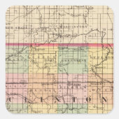 ミシガン州クリントン郡の地図 スクエアシール (正面)
