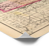 ミシガン州クリントン郡の地図 ポスター (角)