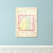 ミシガン州クレアの地図 キャンバスプリント (インサイチュ (ウッドフロア))