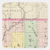 ミシガン州クレアの地図 スクエアシール (正面)