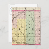 ミシガン州クレアの地図 ポストカード (正面/裏面)