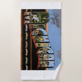 ミシガン州グリーツカラフルアートビーチタオル ビーチタオル (正面)