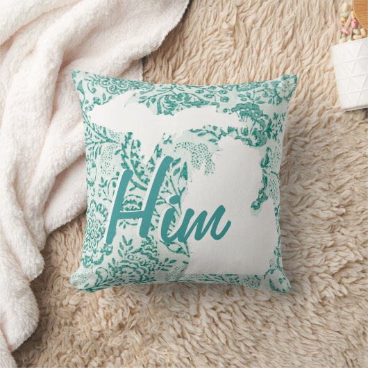 ミシガン州グリーンフローラ任意カラーピロー クッション (ブランケット)