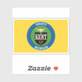 ミシガン州ケント州旗 シール (シート)
