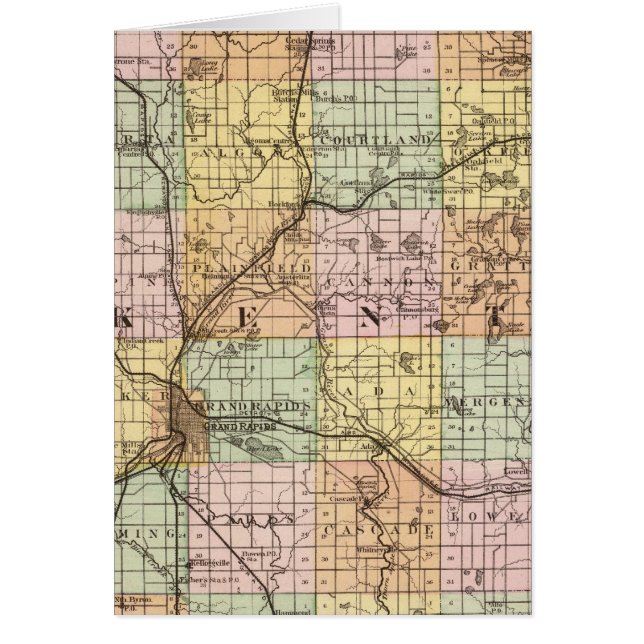 ミシガン州ケント郡地図 (正面)