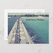 ミシガン州サウスヘイブン灯台 ポストカード (正面/裏面)