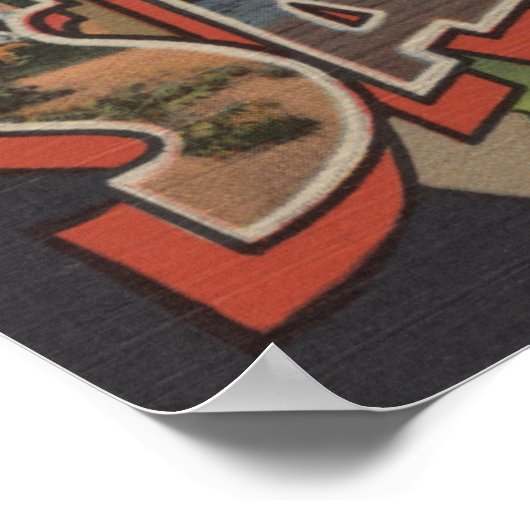 ミシガン州サギノー – ラージレターシーン ポスター (角)