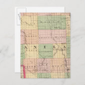ミシガン州サニラック郡の地図 ポストカード (正面/裏面)