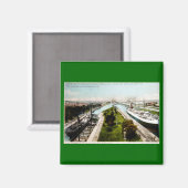 ミシガン州サルト・ステ・マリー州のロックに乗った船 マグネット (正面/裏面)