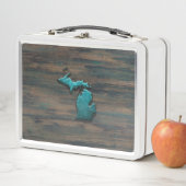 ミシガン州シェイプティール（緑がかった色） メタルランチボックス (インサイチュ)