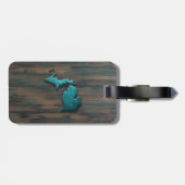 ミシガン州シェイプティール（緑がかった色） ラゲッジタグ (裏面横)