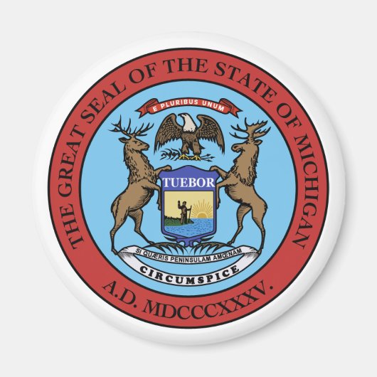 ミシガン州シール マグネット (正面)