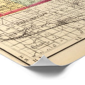 ミシガン州シーワシー郡の地図 ポスター (角)