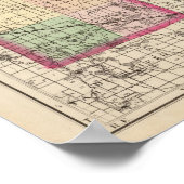 ミシガン州ジェネシー郡の地図 ポスター (角)