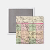 ミシガン州ジェネシー郡の地図 マグネット (正面/裏面)