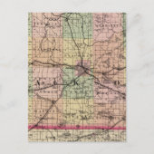 ミシガン州ジャクソン郡の地図 ポストカード (正面)