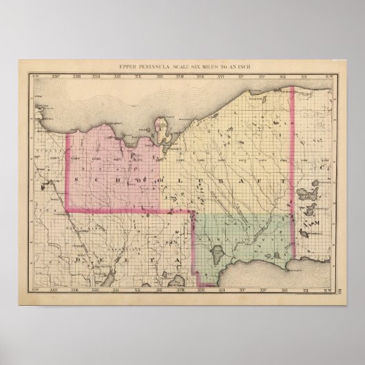 ミシガン州スクールクラフト ポスター (正面)