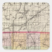 ミシガン州セントジョセフ郡の地図 スクエアシール (正面)