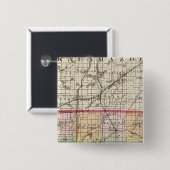 ミシガン州セントジョセフ郡の地図 缶バッジ (正面&裏面)