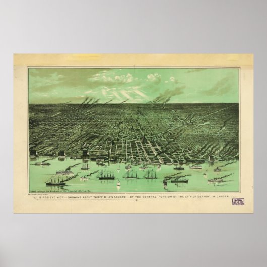 ミシガン州セントラルデトロイト（1910年） ポスター (正面)