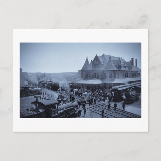 ミシガン州ダーランドのユニオン駅 ポストカード (正面)