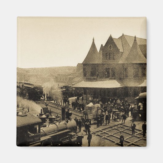 ミシガン州ダーランドのユニオン駅 マグネット (正面)