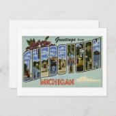 ミシガン州チェボイガンからこんにちは！ ポストカード (正面/裏面)