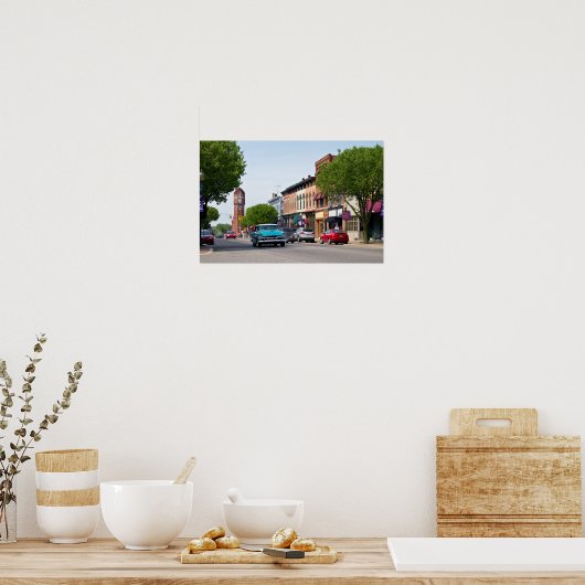 ミシガン州チェルシーのダウンタウン ポスター (キッチン)