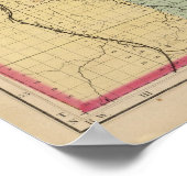 ミシガン州チボイガン郡の地図 ポスター (角)