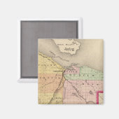 ミシガン州チボイガン郡の地図 マグネット (正面/裏面)