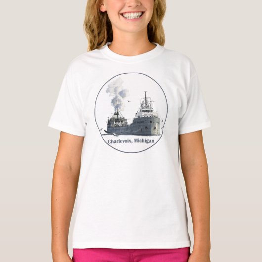 ミシガン州チャルヴォワ Tシャツ (正面)