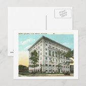 ミシガン州デトロイトのアスレティッククラブヴィンテージ ポストカード (正面/裏面)