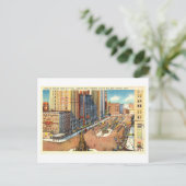 ミシガン州デトロイトのキャデラック広場の空中表示。 ポストカード (スタンド正面)