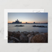 ミシガン州デトロイトのスカイライン ポストカード (正面/裏面)