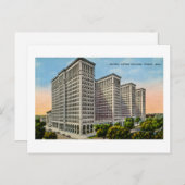 ミシガン州デトロイトのゼネラルモーターズ建物 ポストカード (正面/裏面)