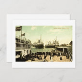 ミシガン州デトロイトのハーバーシーン ポストカード (正面/裏面)