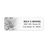 ミシガン州デトロイトの地図をテーマにした |戻り値 ラベル (正面)