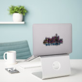 ミシガン州デトロイトの落書き シール (デスク上のノートパソコン)