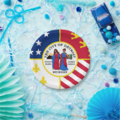 ミシガン州デトロイト国旗紙プレート ペーパープレート (パーティー)