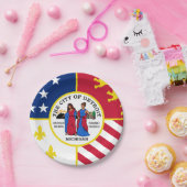 ミシガン州デトロイト国旗紙プレート ペーパープレート (パーティー)