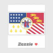 ミシガン州デトロイト国旗 シール (シート)