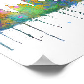 ミシガン州デトロイト・スカイライン ポスター (角)