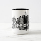 ミシガン州デトロイト ツートーンマグカップ (中央)