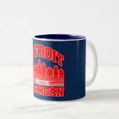 ミシガン州デトロイト ツートーンマグカップ (正面右)