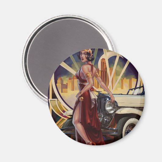 ミシガン州デトロイト |モーターシティ マグネット (正面/裏面)