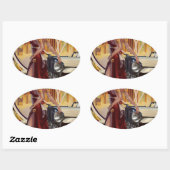 ミシガン州デトロイト |モーターシティ 楕円形シール (シート)