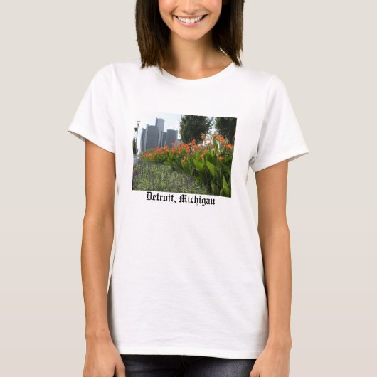 ミシガン州デトロイトTシャツ Tシャツ (正面)