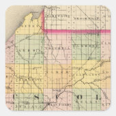 ミシガン州トスコラの地図 スクエアシール (正面)