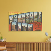 ミシガン州トラバースシティー – ラージレターのシーン キャンバスプリント (インサイチュ (リビング))